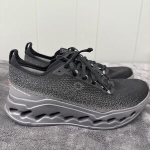 On Cloudsurfer Max Shoes Mens Size 10 Black CloudTec Cushioned Running Sneakers